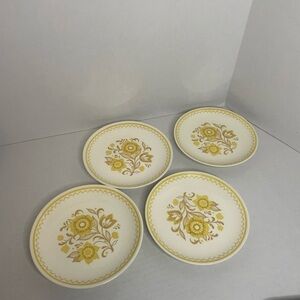 Vintage Set Of 4 Royal China Ironstone Cavalier Jubilee 6.25” Round Bread Plates